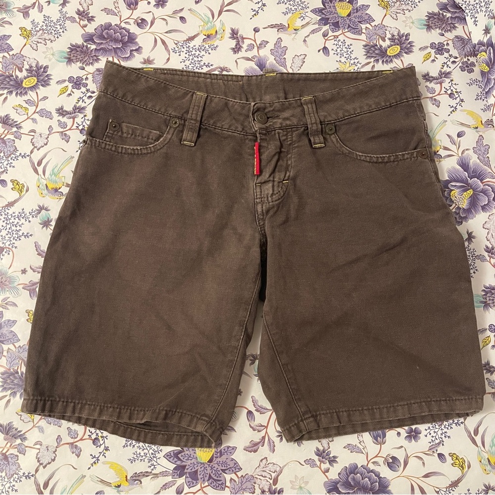 DSQUARED2 Dark Brown Jean Shorts